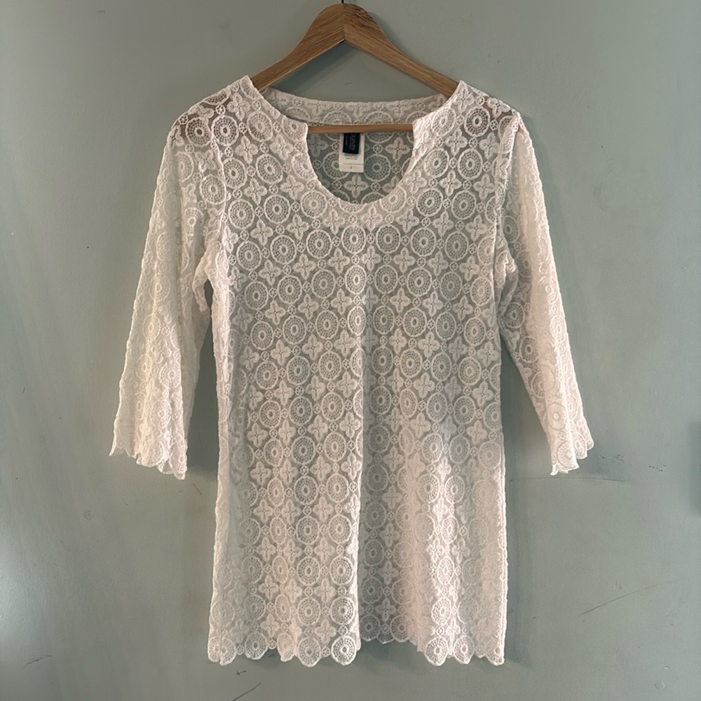 Laundry by Shelli Segal White swimsuit cover-up Small